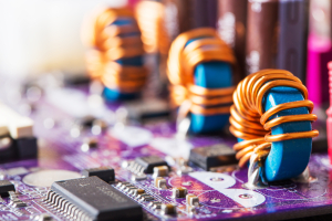Part,Of,Pc,Main,Board,With,Electronic,Components